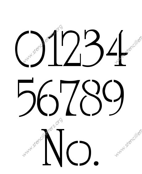 Grandiose Elegant 0 to 9 number stencils