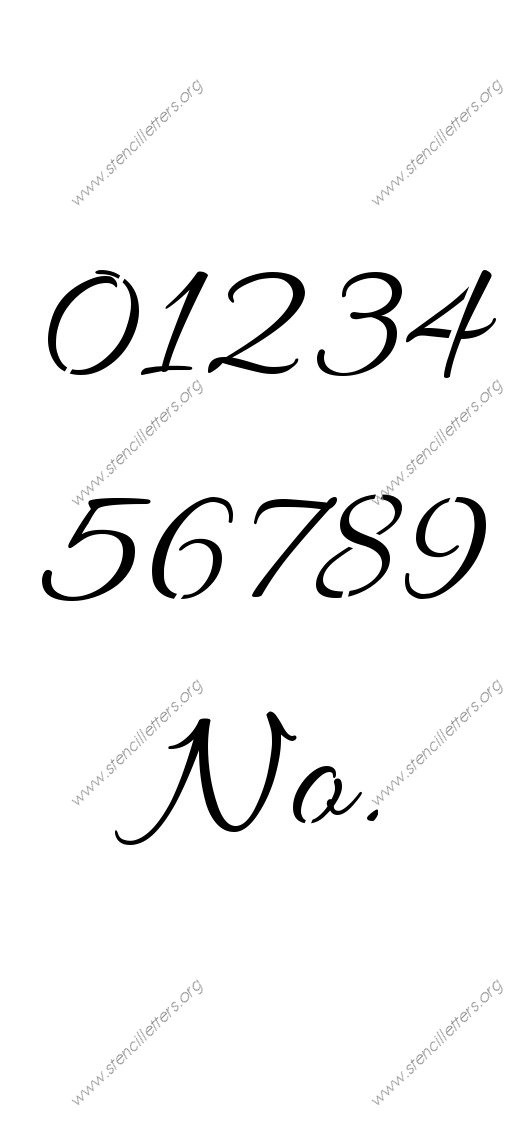Connected Cursive A to Z uppercase letter stencils