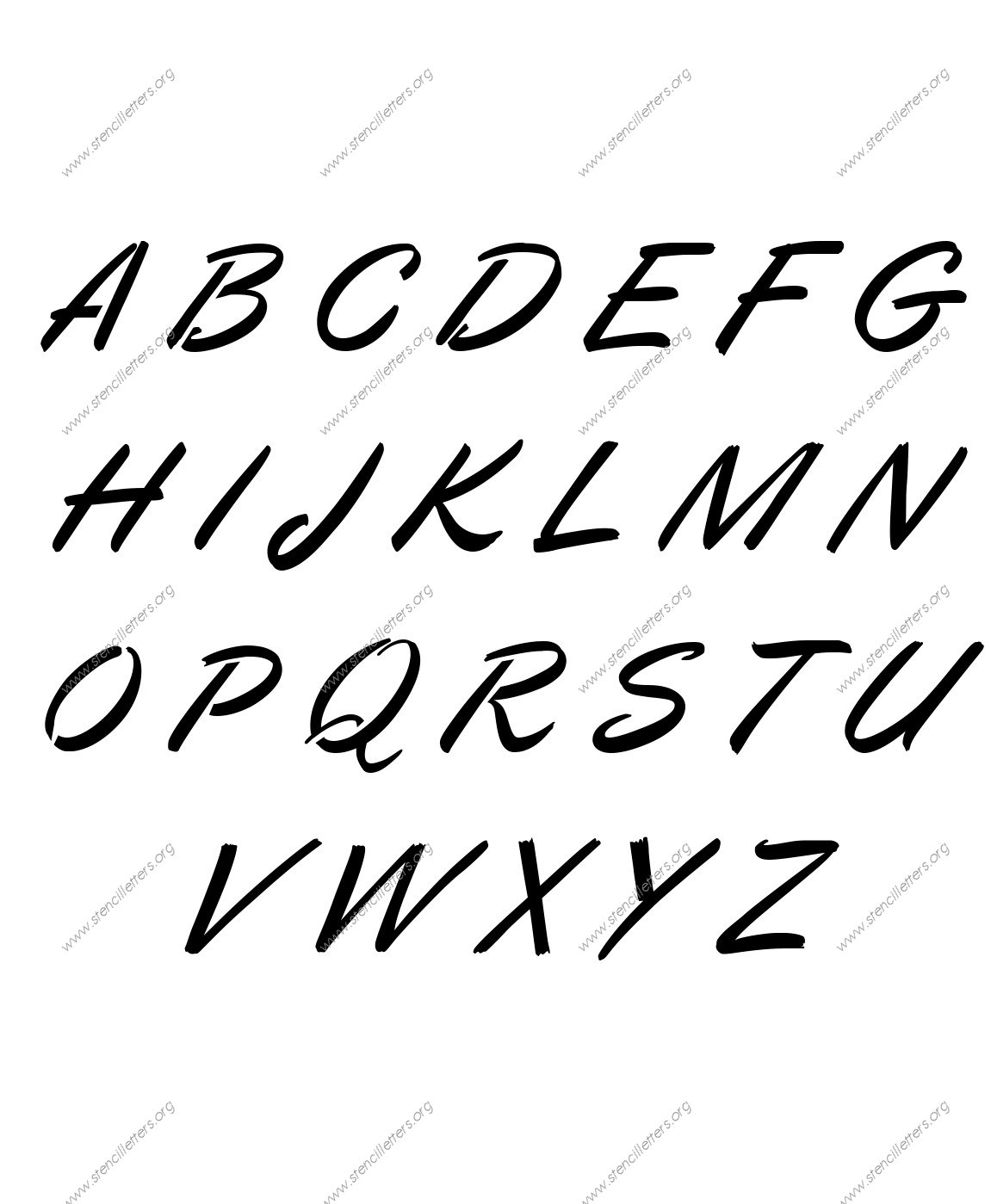 Cartoon Calligraphy Stencil Letter Set