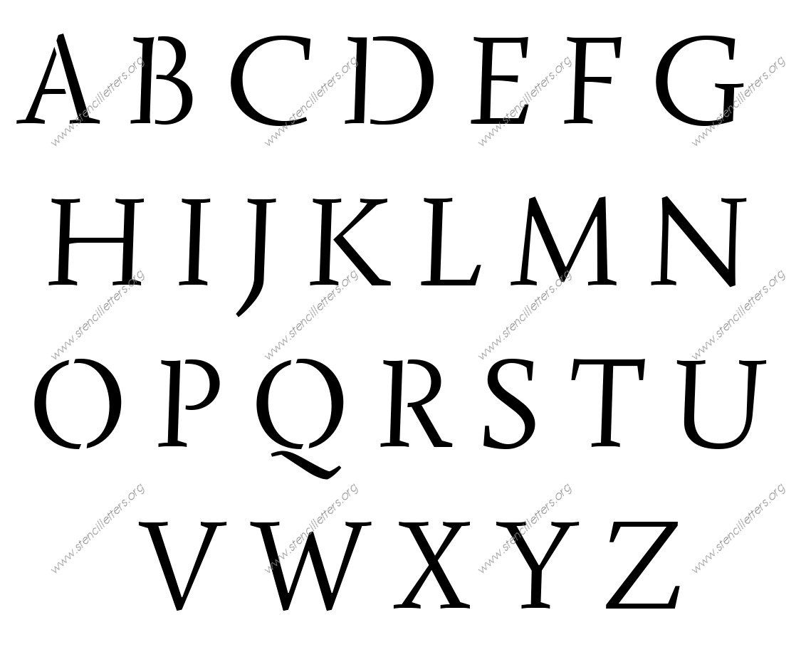 Humanist Italic Custom Made to Order Stencil