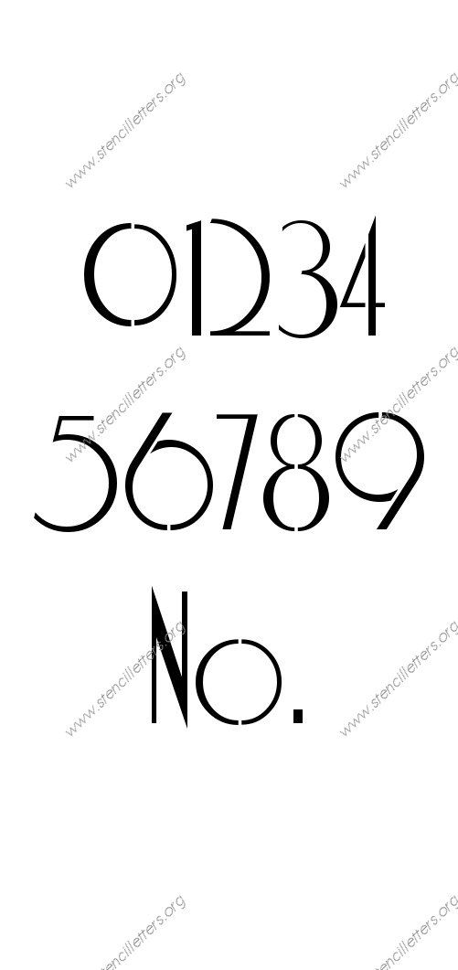 Elegant Art Deco Number Stencil