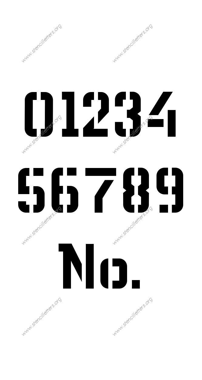 Fore-front Futuristic Number Stencil