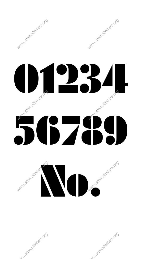 Leading Edge Futuristic Number Stencil