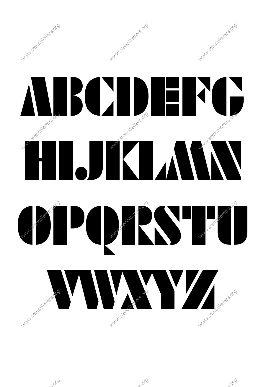 Leading Edge Futuristic Stencil Letter Set