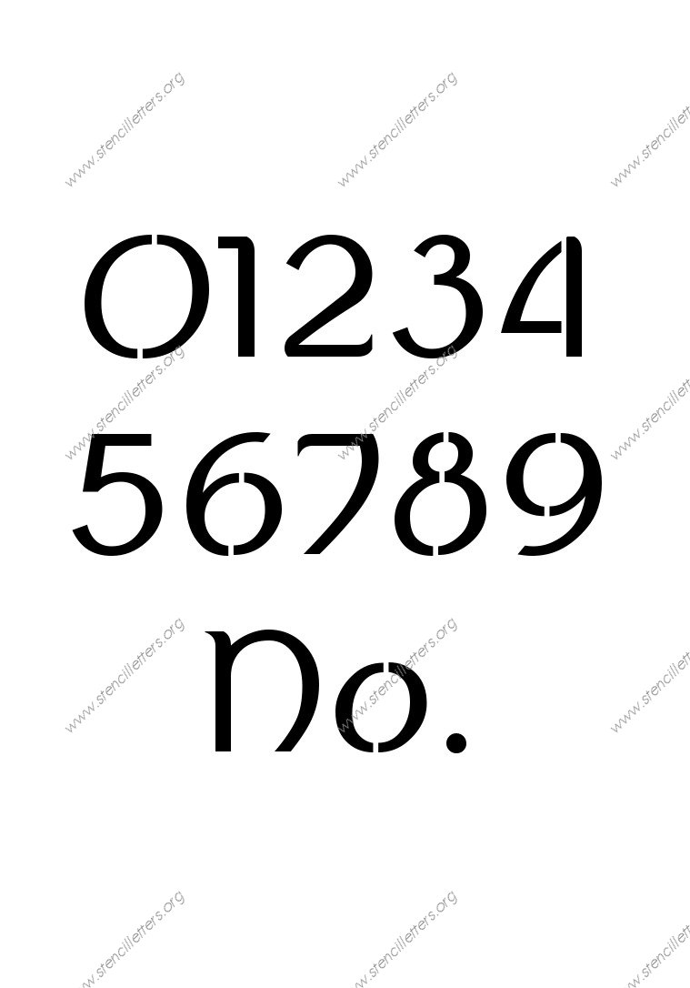 Ancient Celtic 0 to 9 number stencils