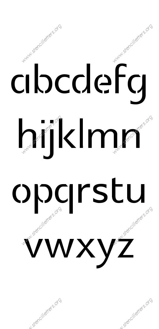 Poster Decorative A to Z lowercase letter stencils