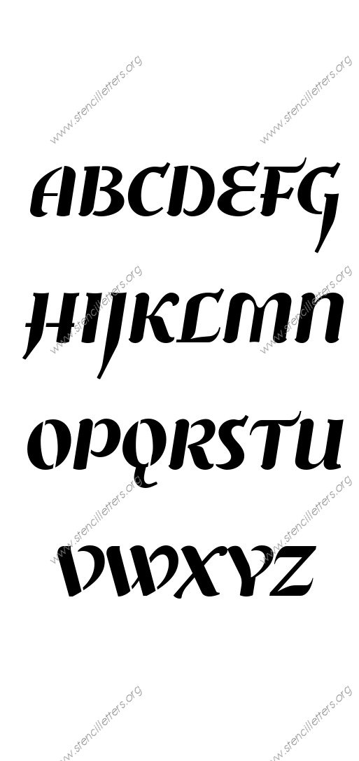 Cursive Flowing personalized stencils letter stencils to order