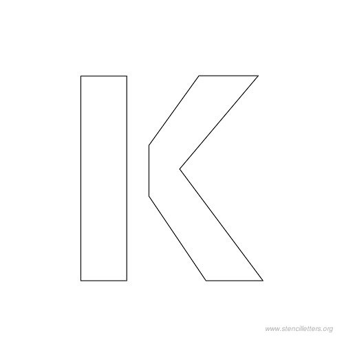1 inch stencil letter k 1 inch stencil letter k