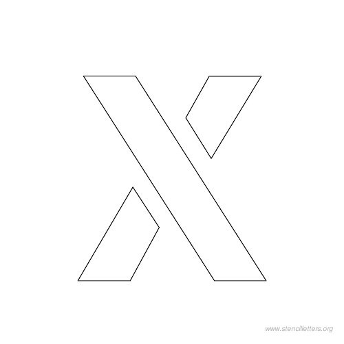 1 inch stencil letter x 1 inch stencil letter x