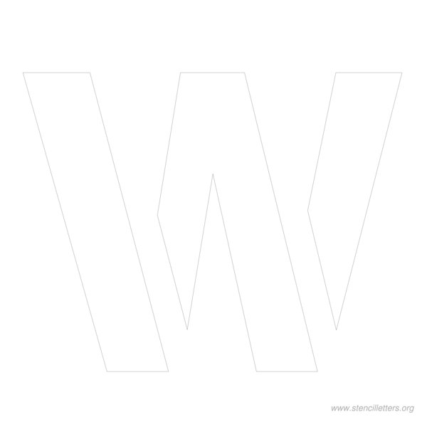 10 inch stencil letter w 10 inch stencil letter w