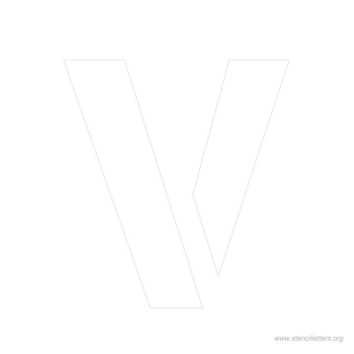 12 inch stencil letter v 12 inch stencil letter v