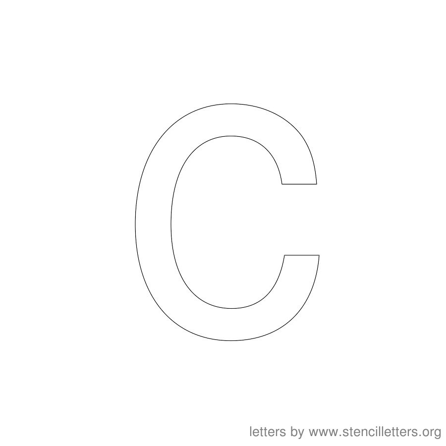 12 Inch Stencil Letter Lowercase C 12 Inch Stencil Letter Lowercase C