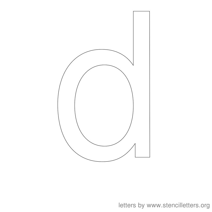 12 Inch Stencil Letter Lowercase D 12 Inch Stencil Letter Lowercase D