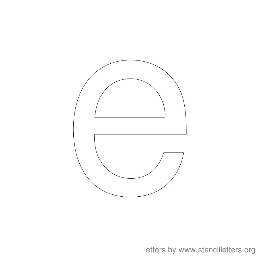 12 Inch Stencil Letter Lowercase E 12 Inch Stencil Letter Lowercase E