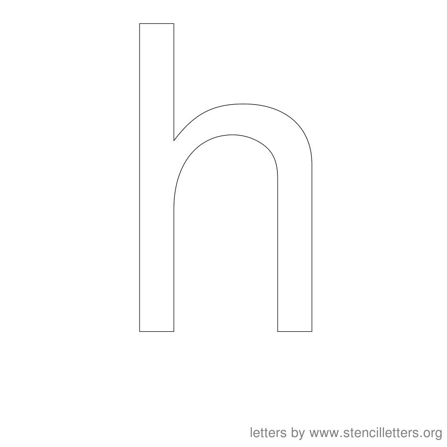 12 Inch Stencil Letter Lowercase H 12 Inch Stencil Letter Lowercase H
