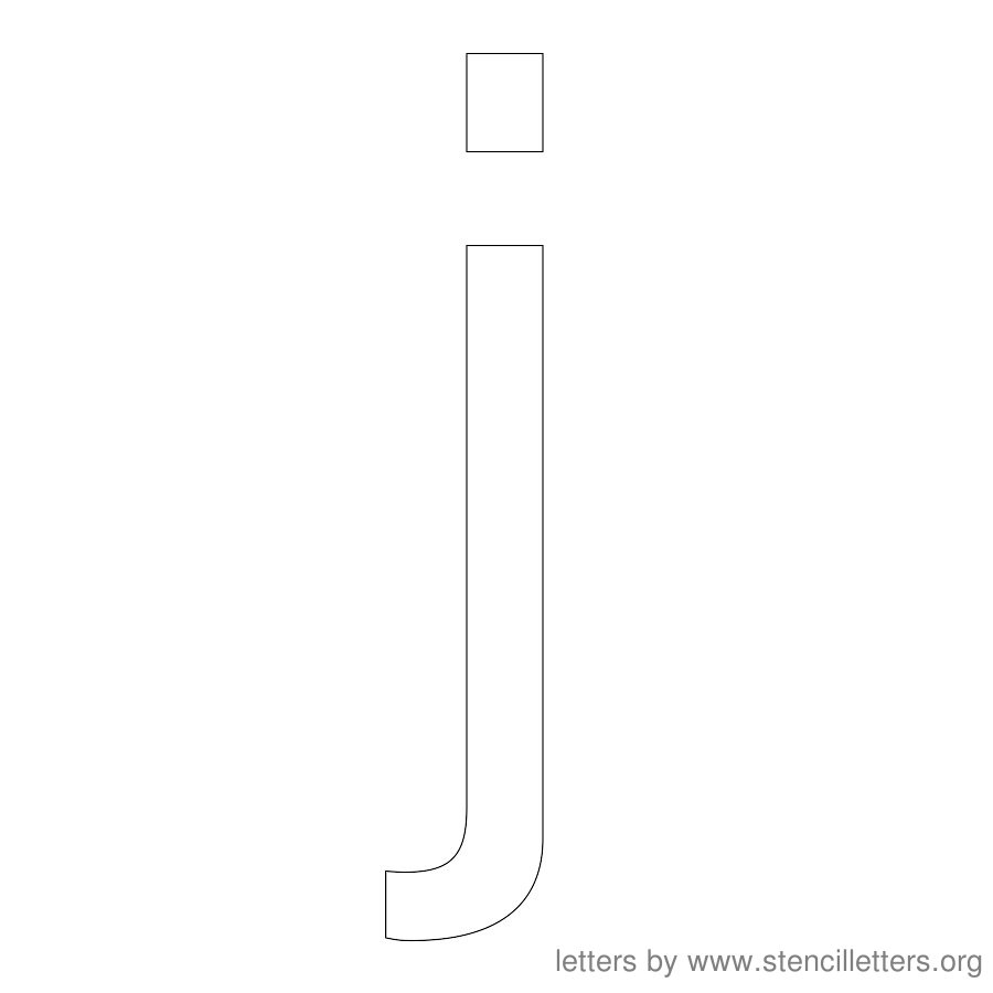 12 Inch Stencil Letter Lowercase J 12 Inch Stencil Letter Lowercase J