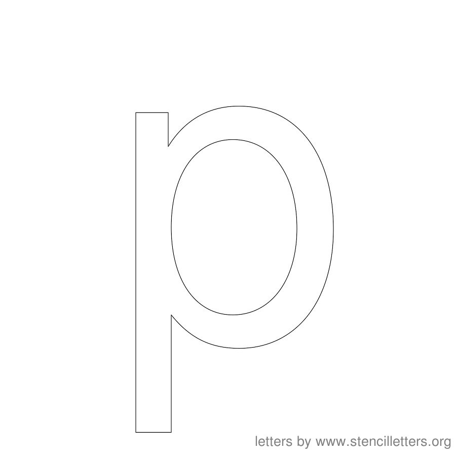 12 Inch Stencil Letter Lowercase P 12 Inch Stencil Letter Lowercase P