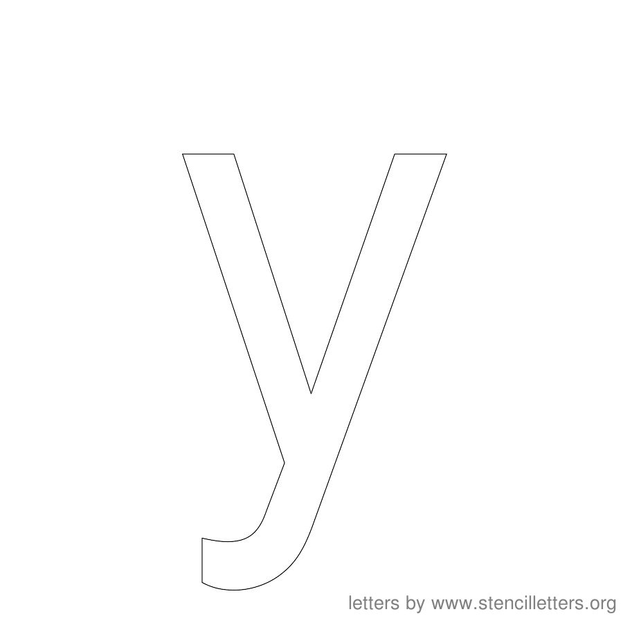 12 Inch Stencil Letter Lowercase Y 12 Inch Stencil Letter Lowercase Y