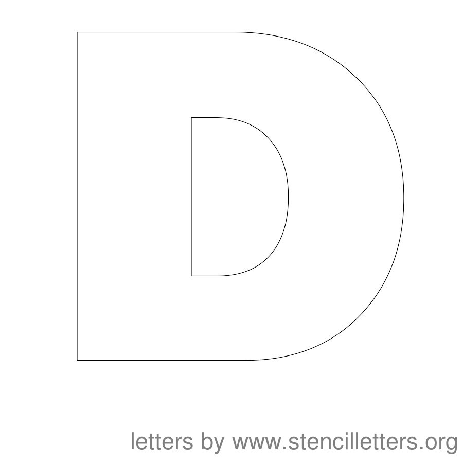 12 Inch Stencil Letter Uppercase D 12 Inch Stencil Letter Uppercase D