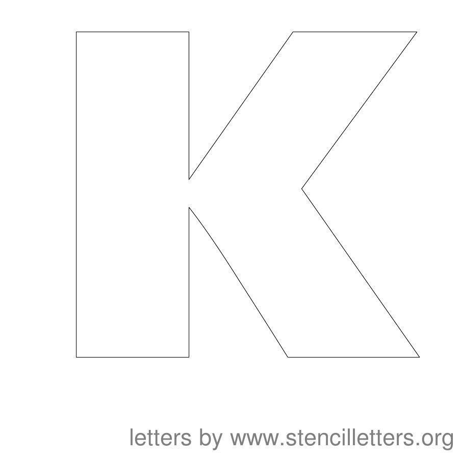 12 Inch Stencil Letter Uppercase K 12 Inch Stencil Letter Uppercase K