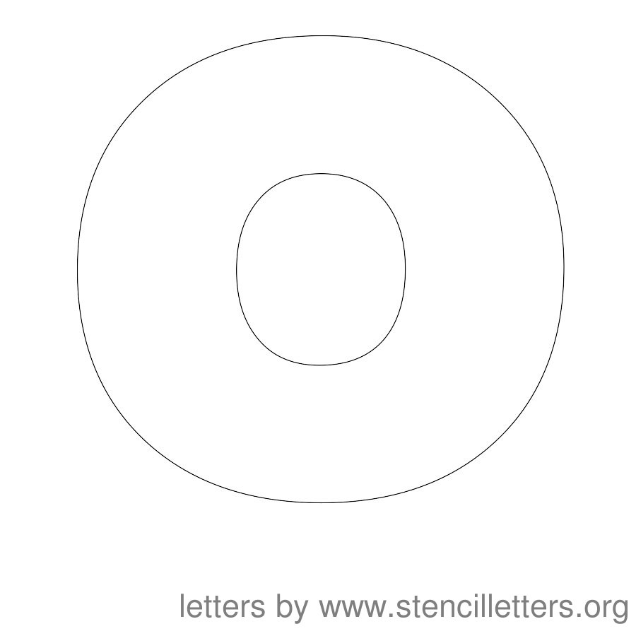 12 Inch Stencil Letter Uppercase O 12 Inch Stencil Letter Uppercase O