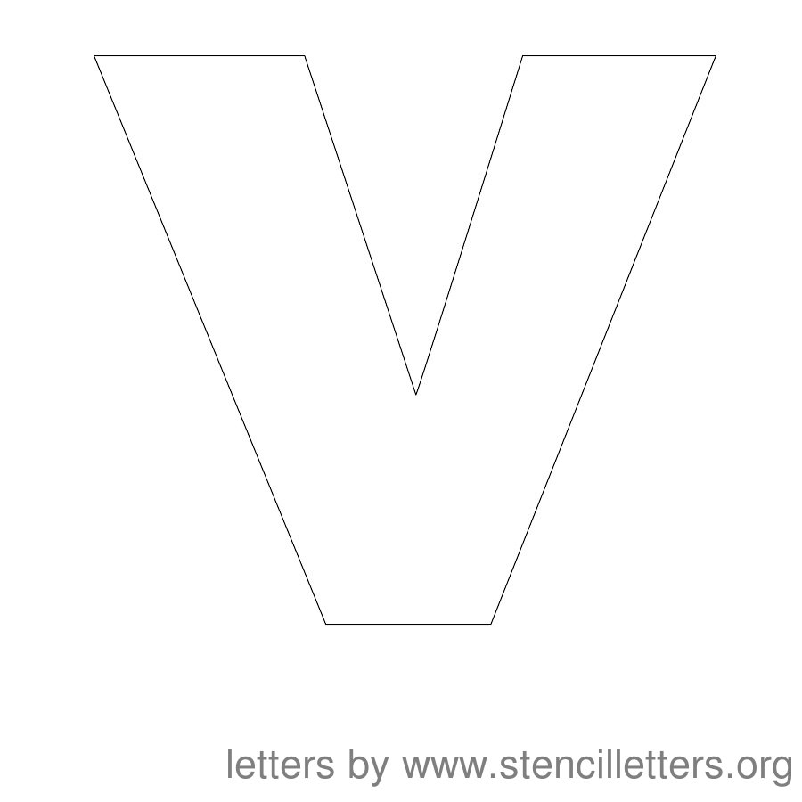 12 Inch Stencil Letter Uppercase V 12 Inch Stencil Letter Uppercase V