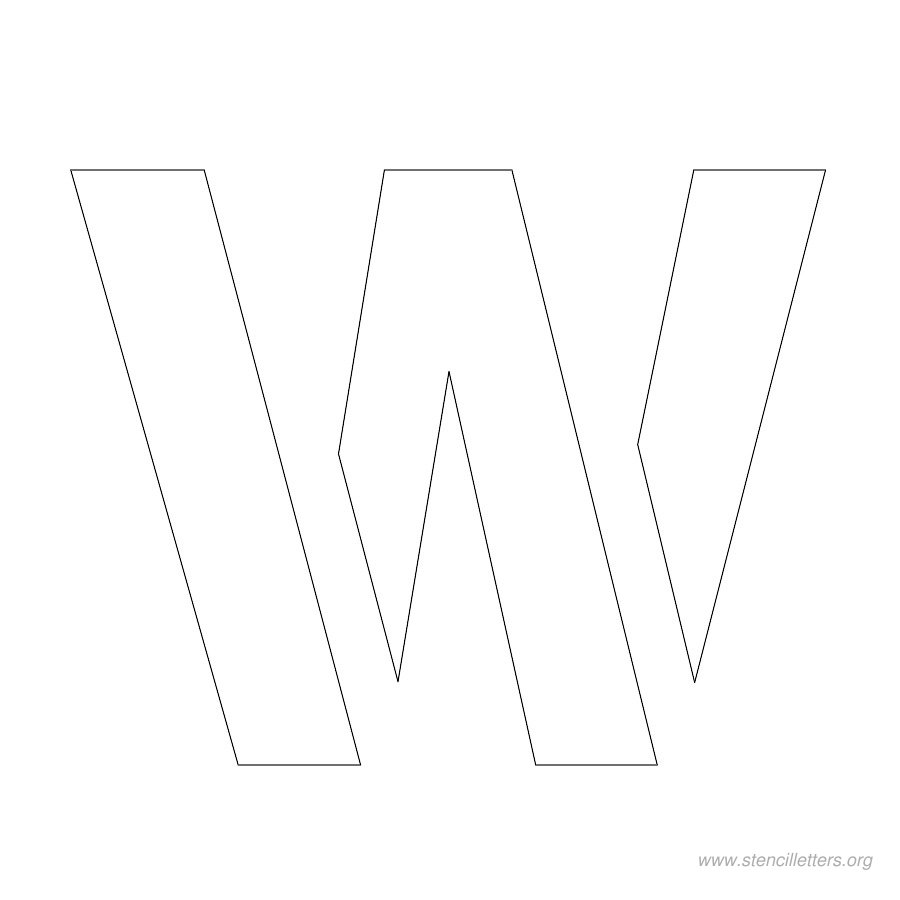 2 inch stencil letter w 2 inch stencil letter w