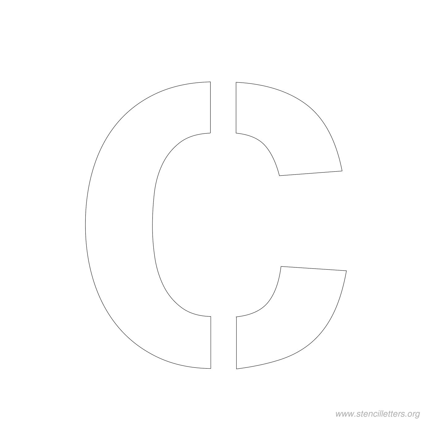 3 inch stencil letter c 3 inch stencil letter c