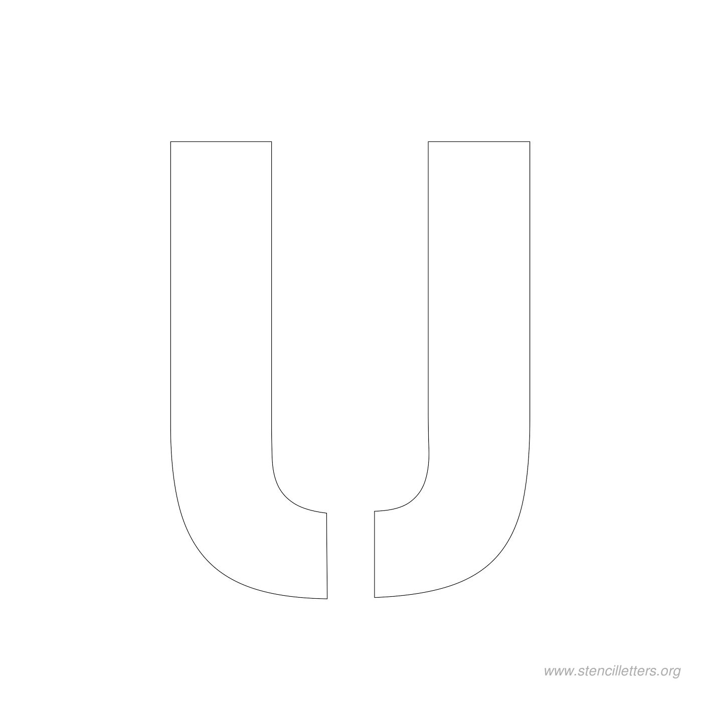 3 inch stencil letter u 3 inch stencil letter u