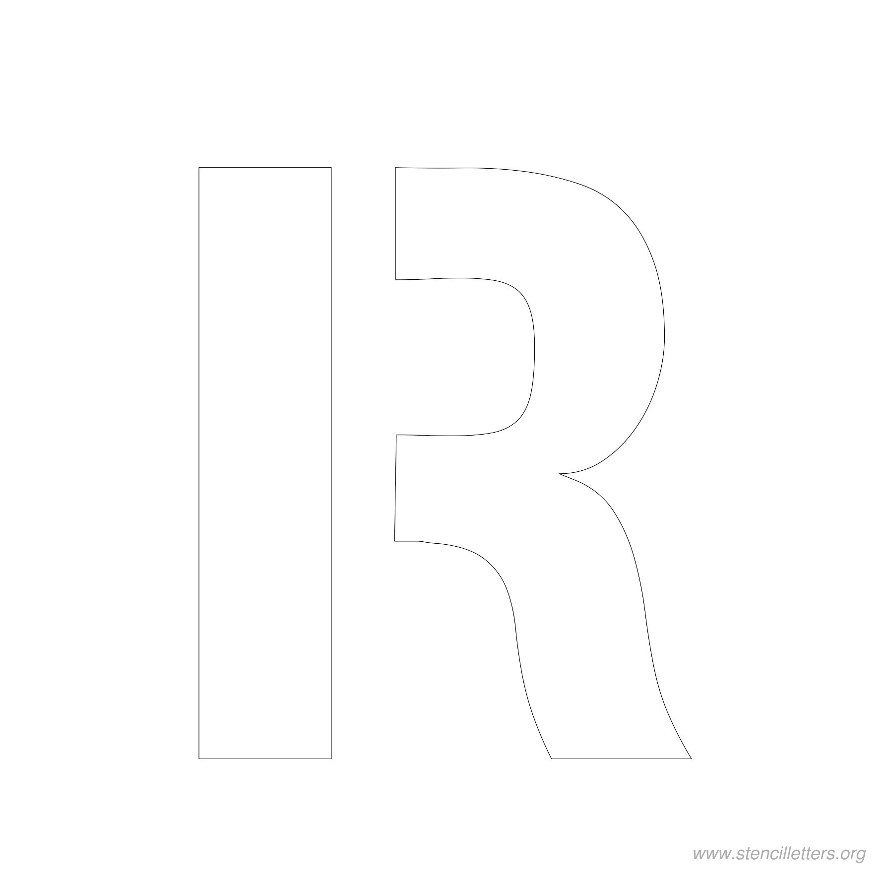4 inch stencil letter r 4 inch stencil letter r