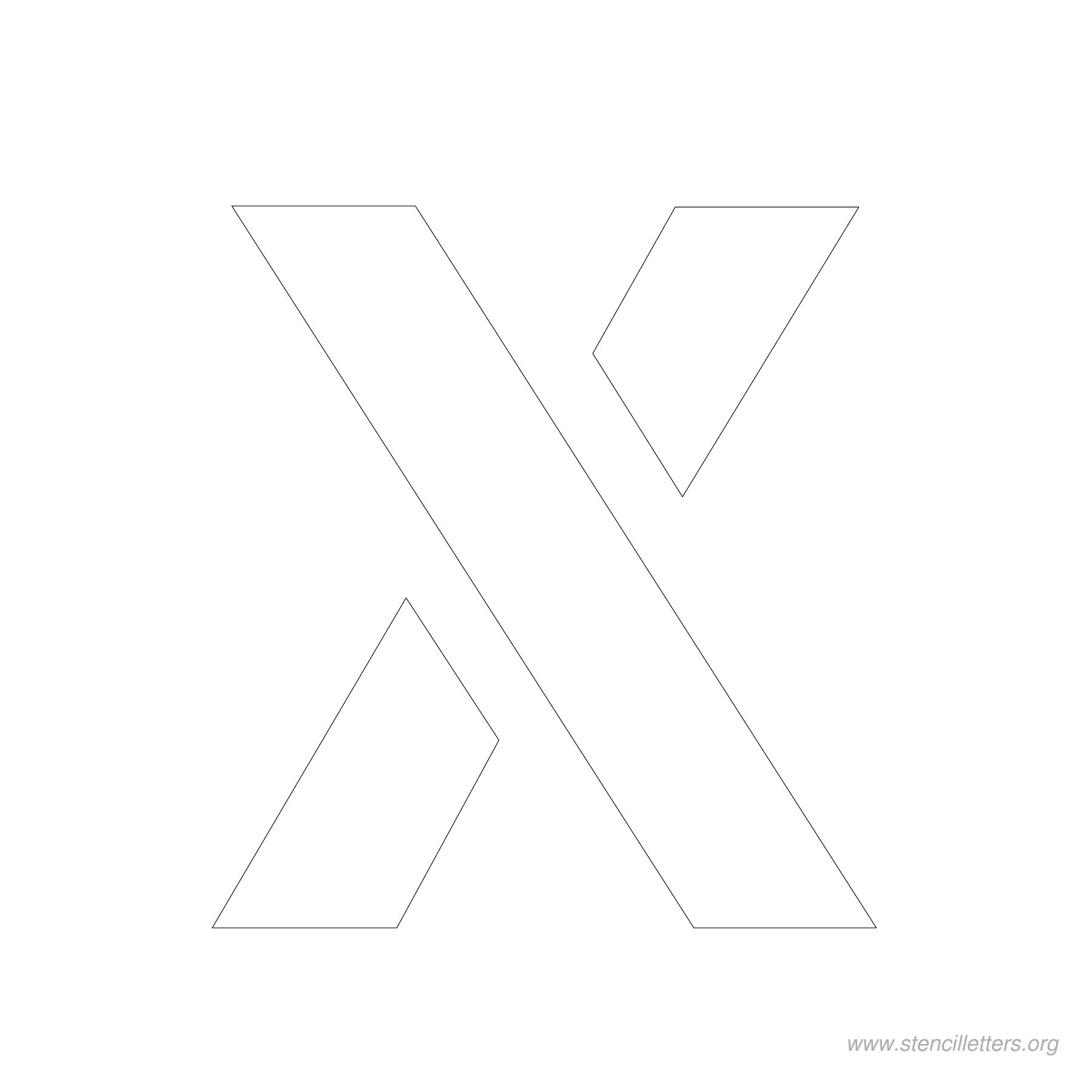 4 inch stencil letter x 4 inch stencil letter x