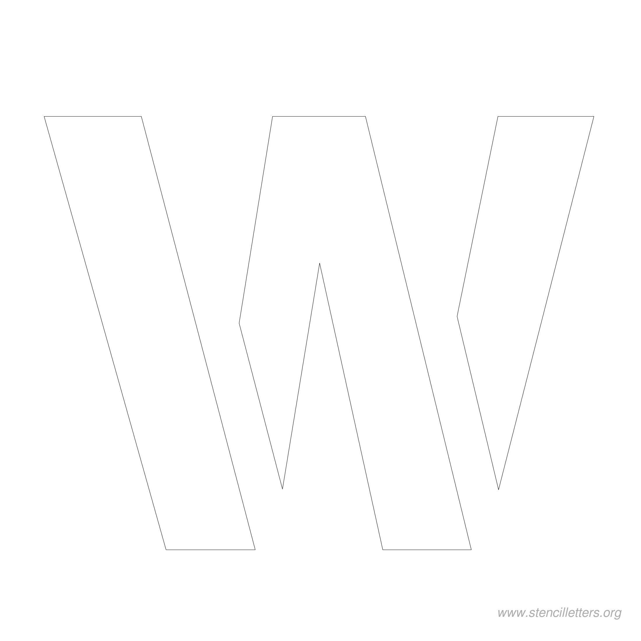 5 inch stencil letter w 5 inch stencil letter w