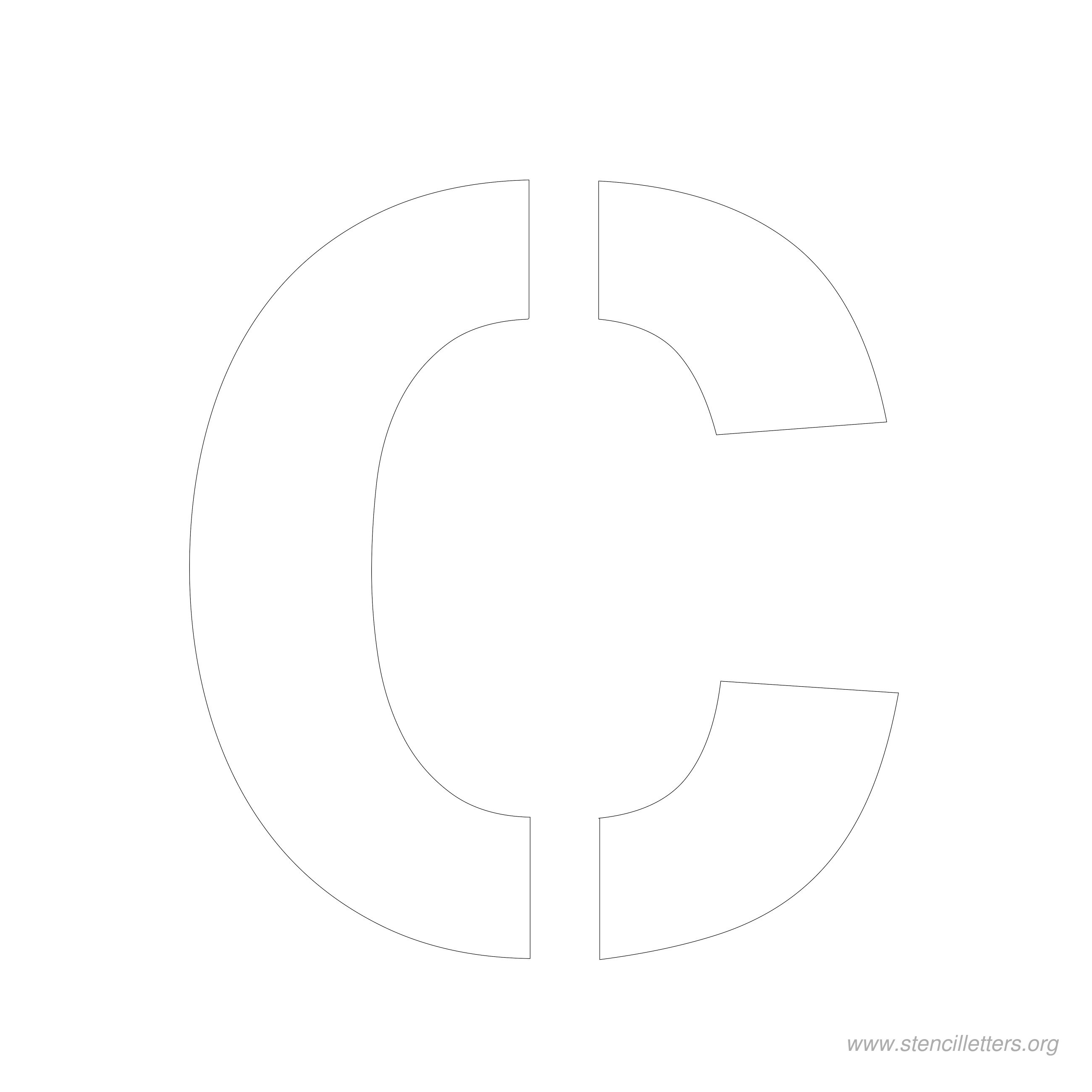 6 inch stencil letter c 6 inch stencil letter c