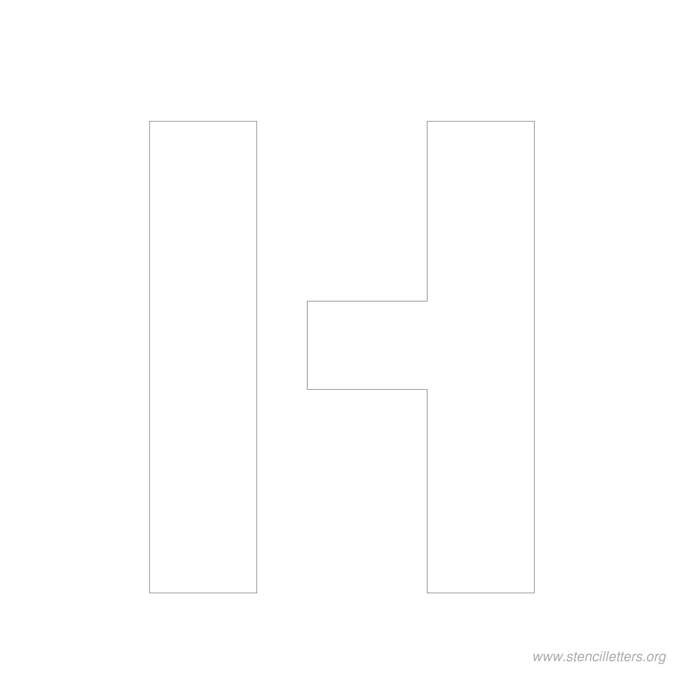 6 inch stencil letter h 6 inch stencil letter h