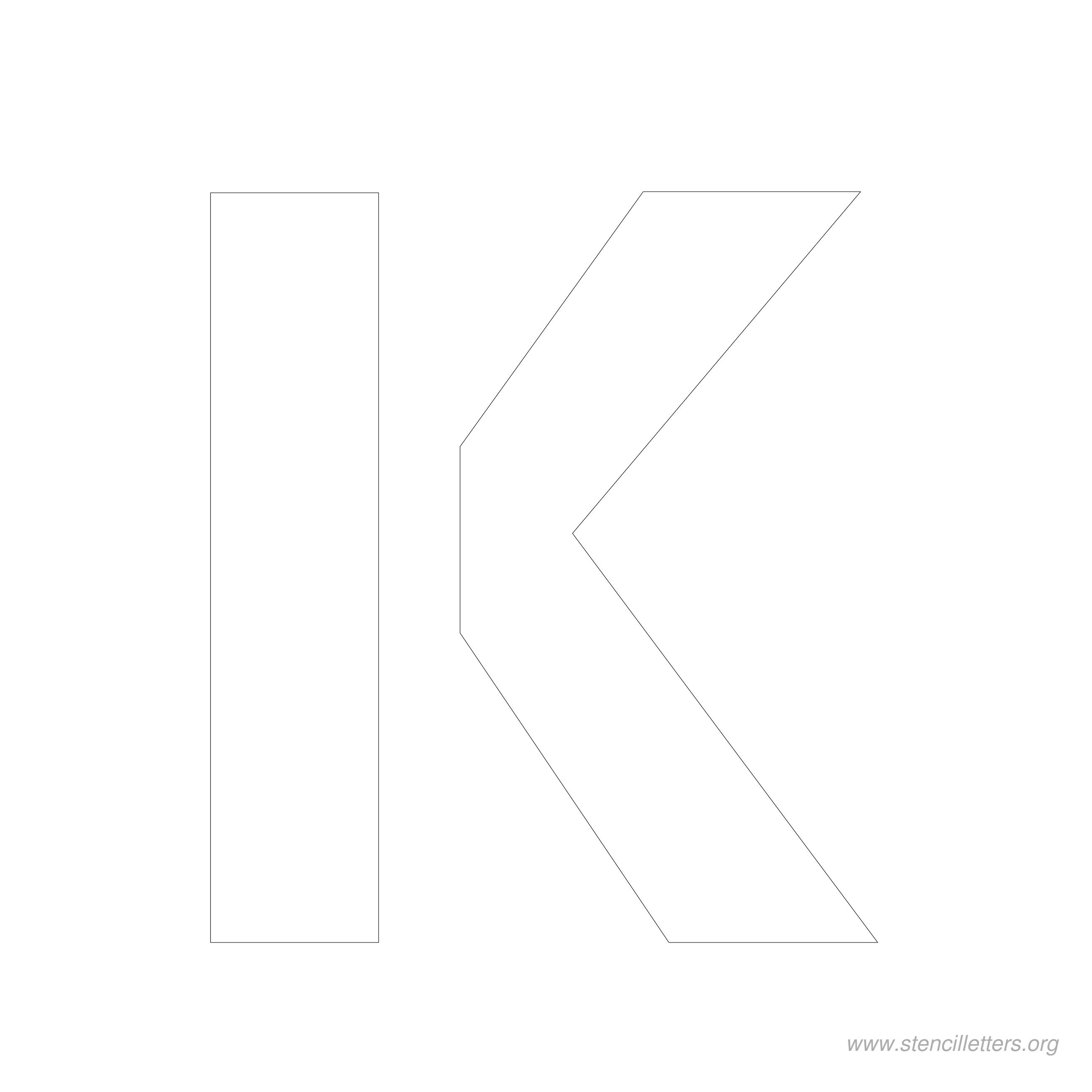6 inch stencil letter k 6 inch stencil letter k