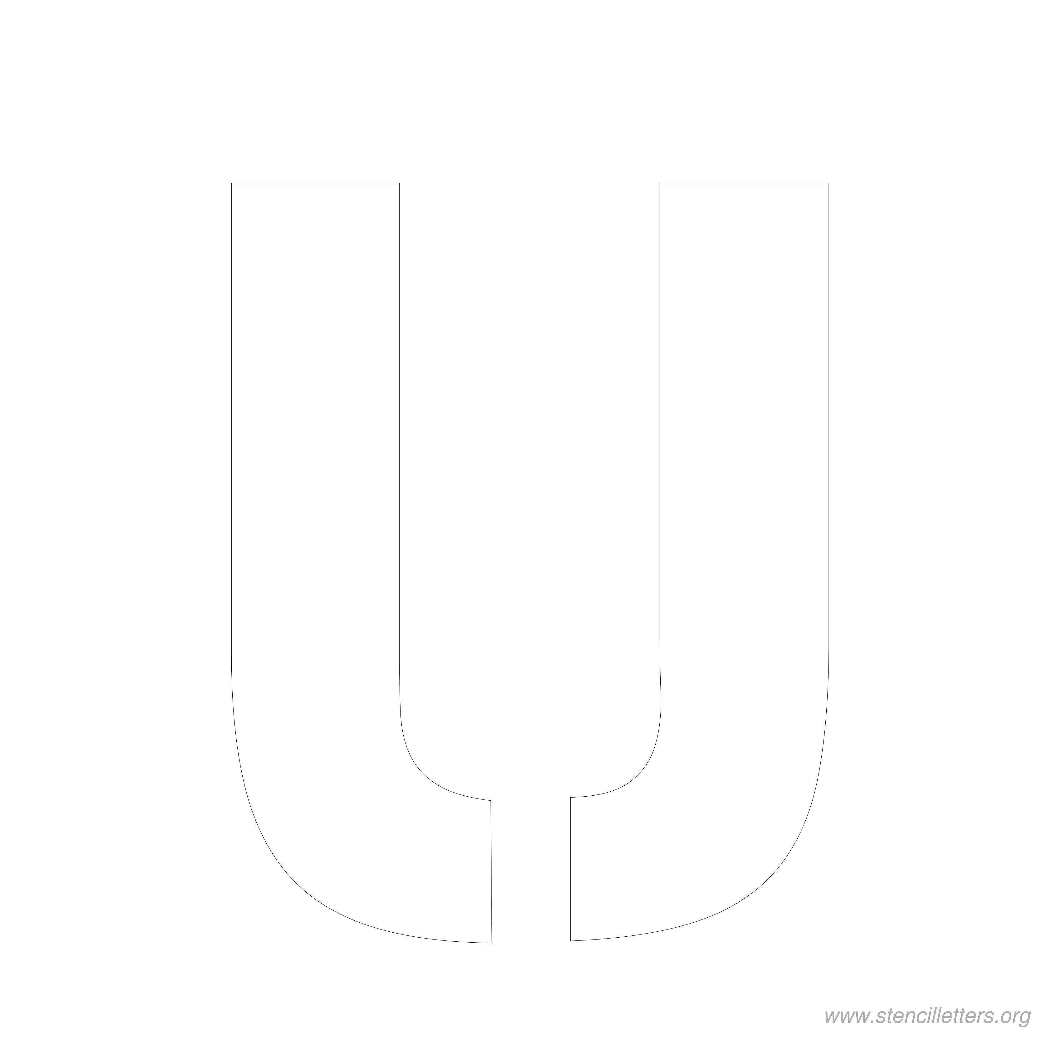 8 inch stencil letter u 8 inch stencil letter u