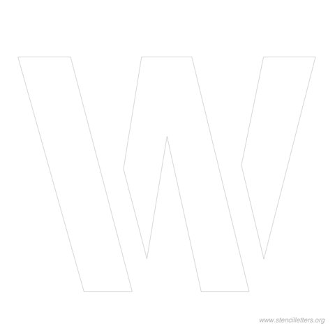 9 inch stencil letter w 9 inch stencil letter w