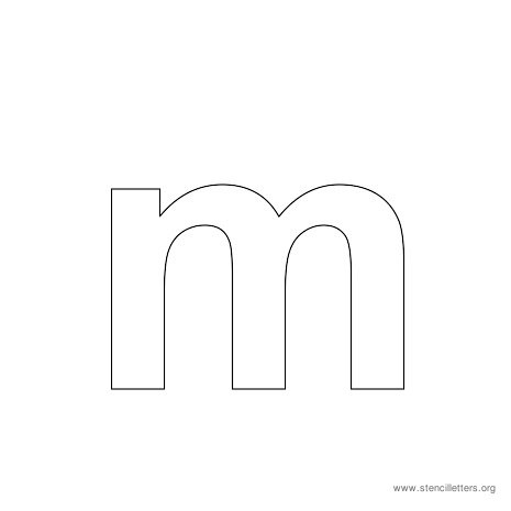 Free Printable Arial Stencil Letters in Lowercase