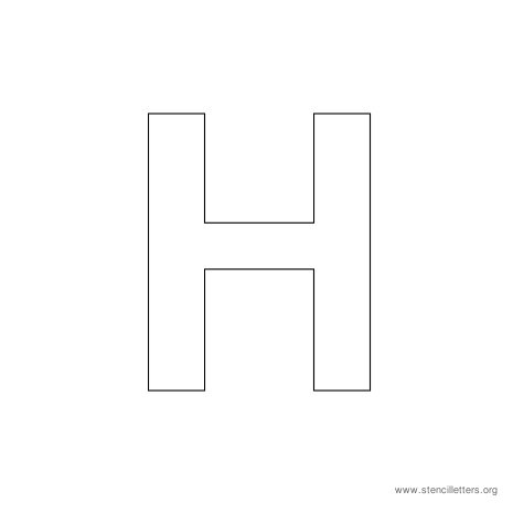 uppercase arial stencil letter h uppercase arial stencil letter h