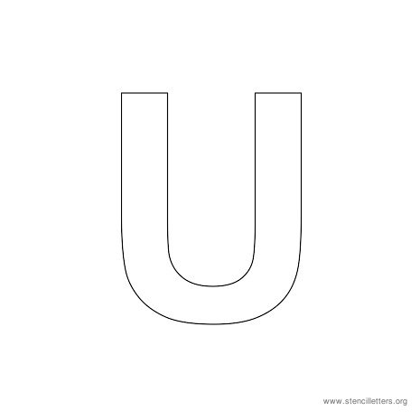 uppercase arial stencil letter u uppercase arial stencil letter u