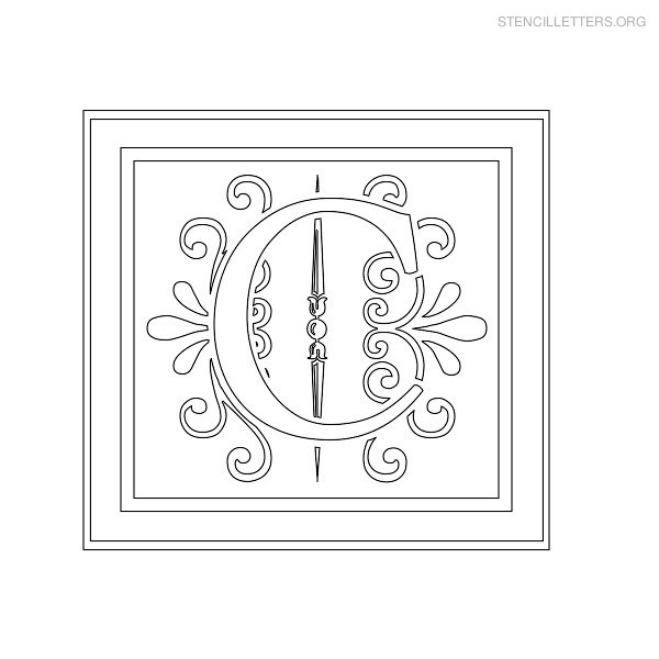 Stencil Letter Decorative C