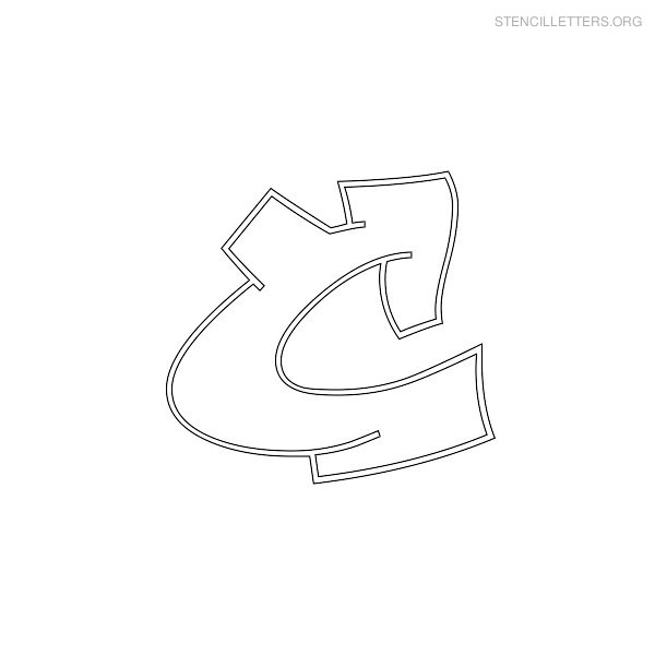 Stencil Letter Graffiti C