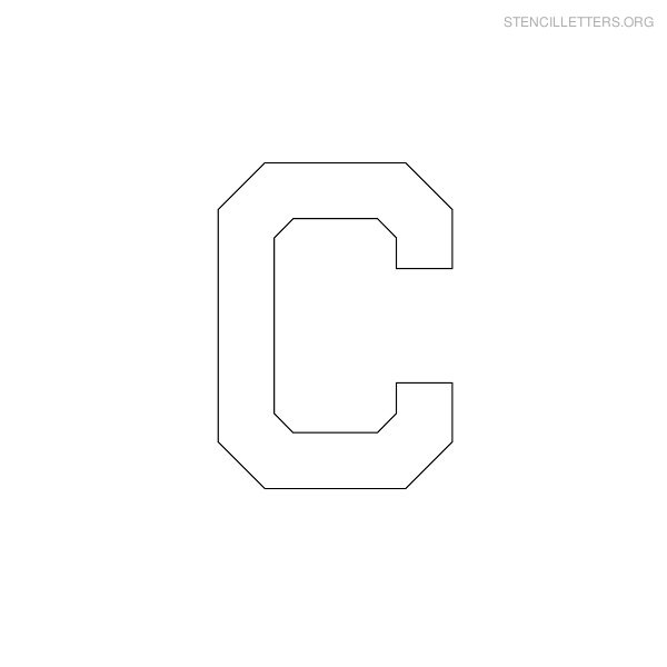Stencil Letter Military C