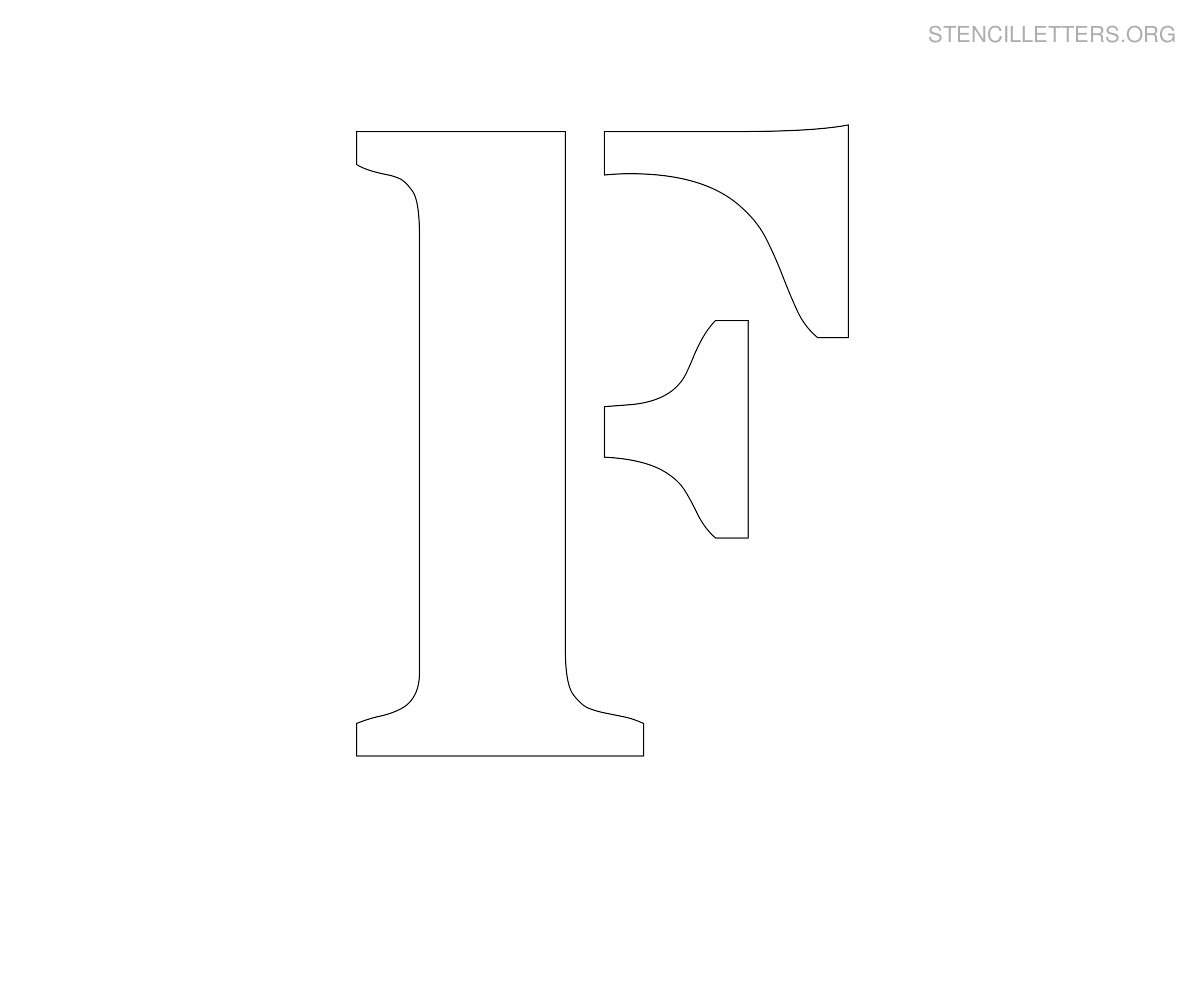 Stencil Letter Large F Stencil Letter Large F