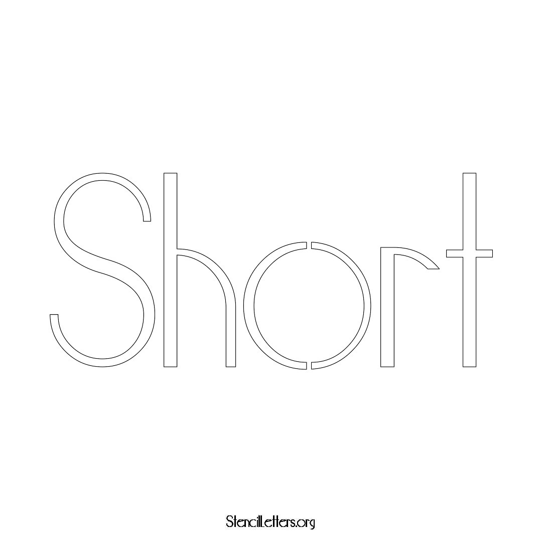 Short name stencil in Art Deco Lettering