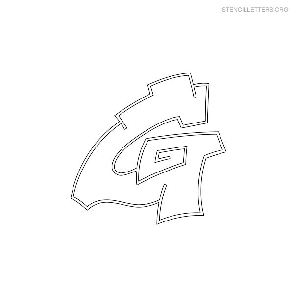 Stencil Letter Graffiti G