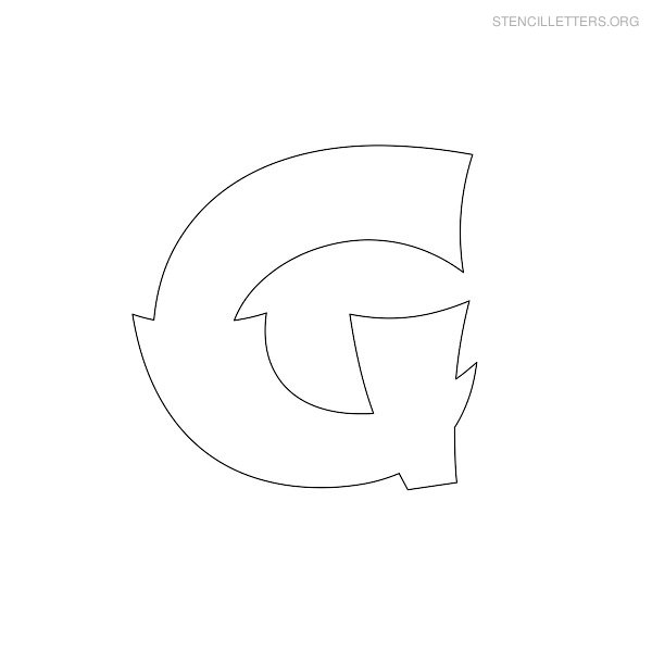 Stencil Letter Japanese G