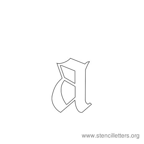 lowercase gothic stencil letter a lowercase gothic stencil letter a