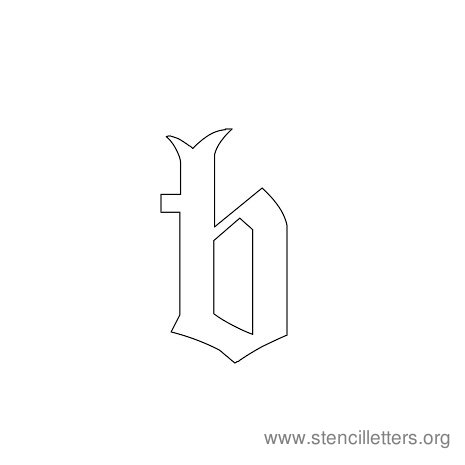 lowercase gothic stencil letter b lowercase gothic stencil letter b