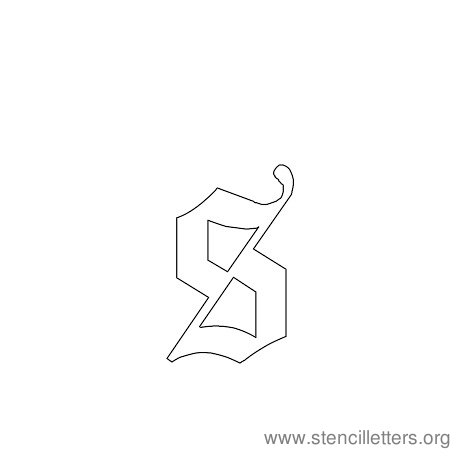 lowercase gothic stencil letter s lowercase gothic stencil letter s